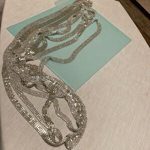 5 yards of 4 rows crystal rhinestones ribbon